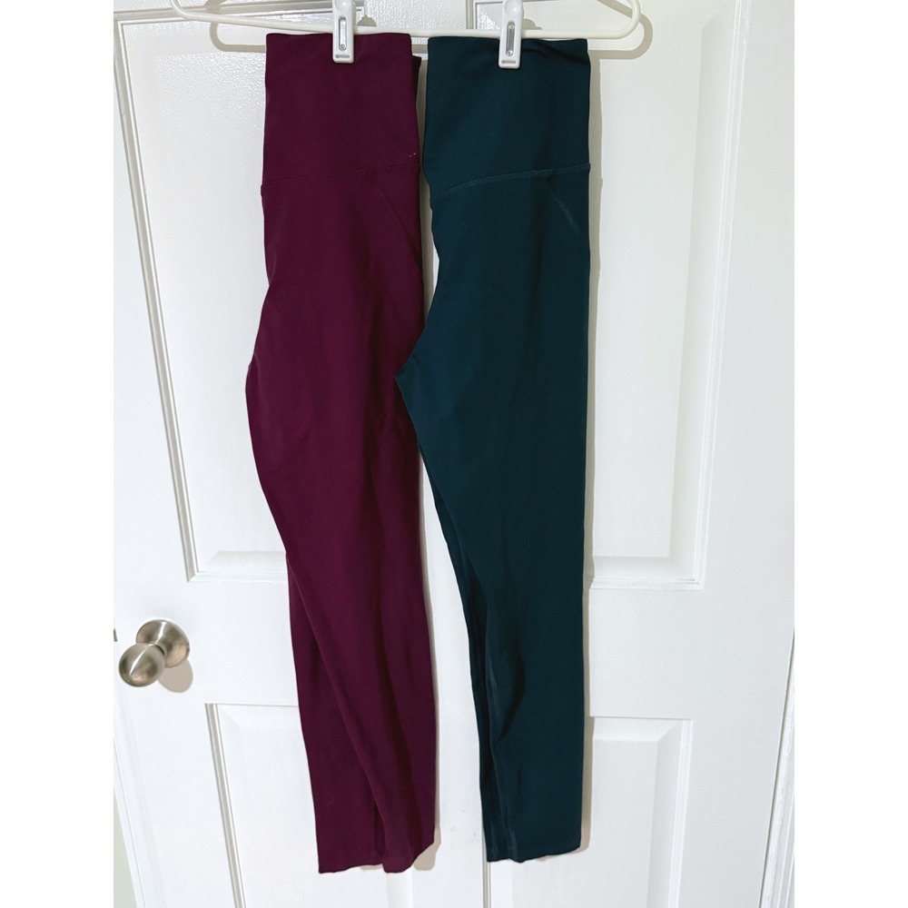 Girlfriend Collective Compressive High Rise Leggings Lot of 2 Plum Midnight S